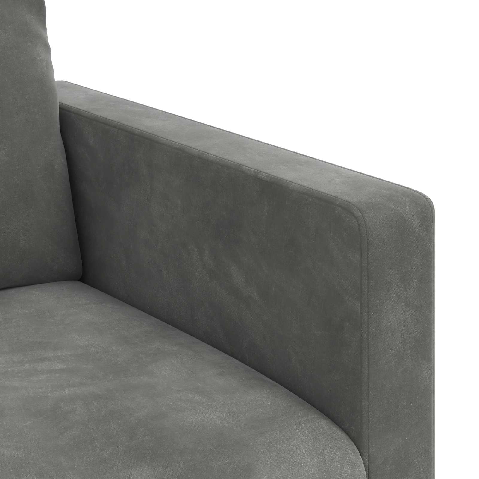 vidaXL Zestaw Sof 2 pcs Ciemnoszary 138 x 78 x 80 cm Aksamit