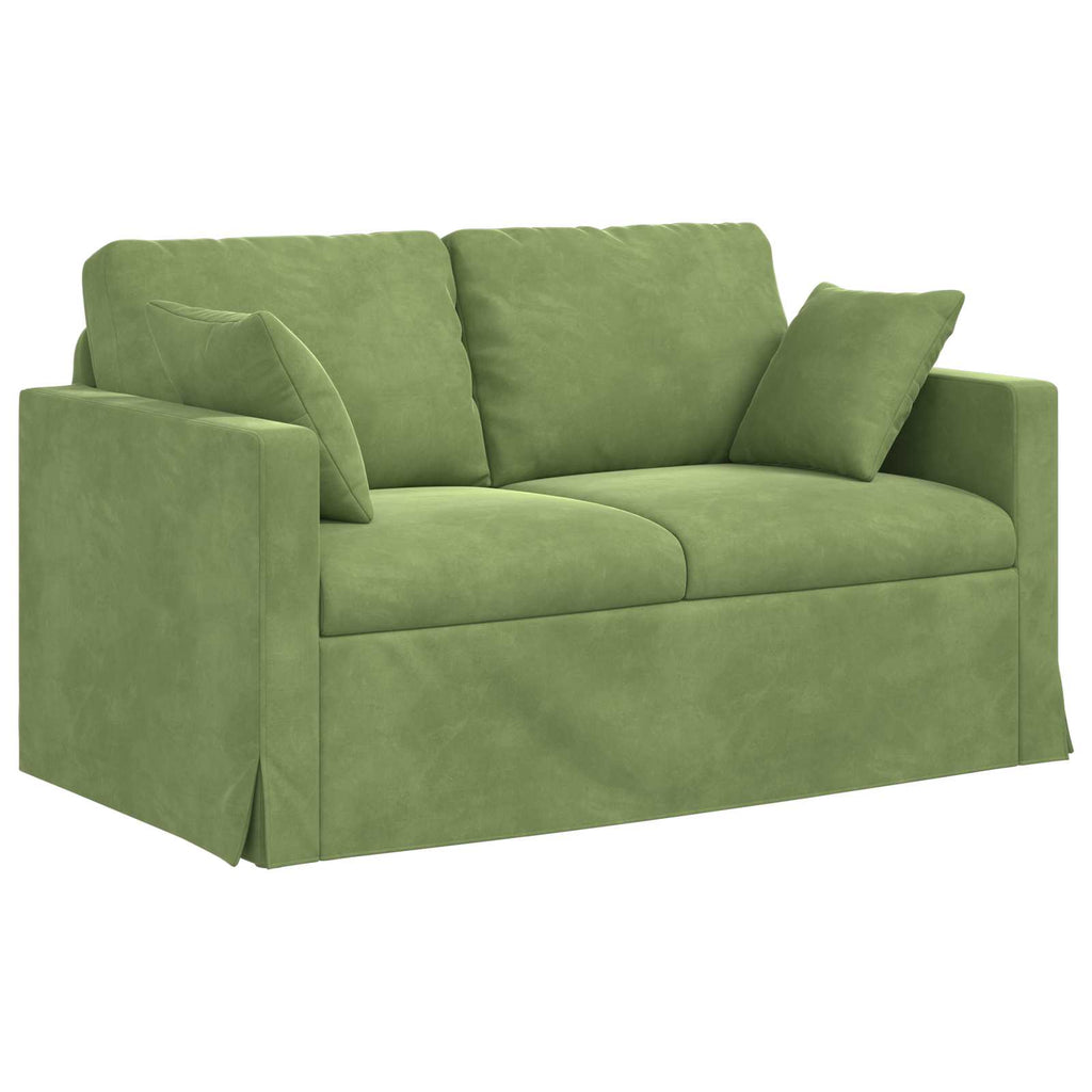 vidaXL Zestaw Sof 2 pcs Jasnozielony 138 x 78 x 80 cm Aksamit
