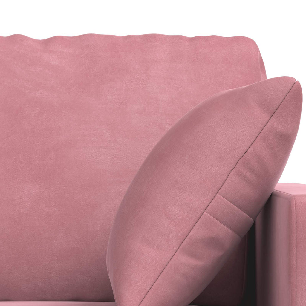 vidaXL Zestaw Sof 2 pcs Różowy 138 x 78 x 80 cm Aksamit