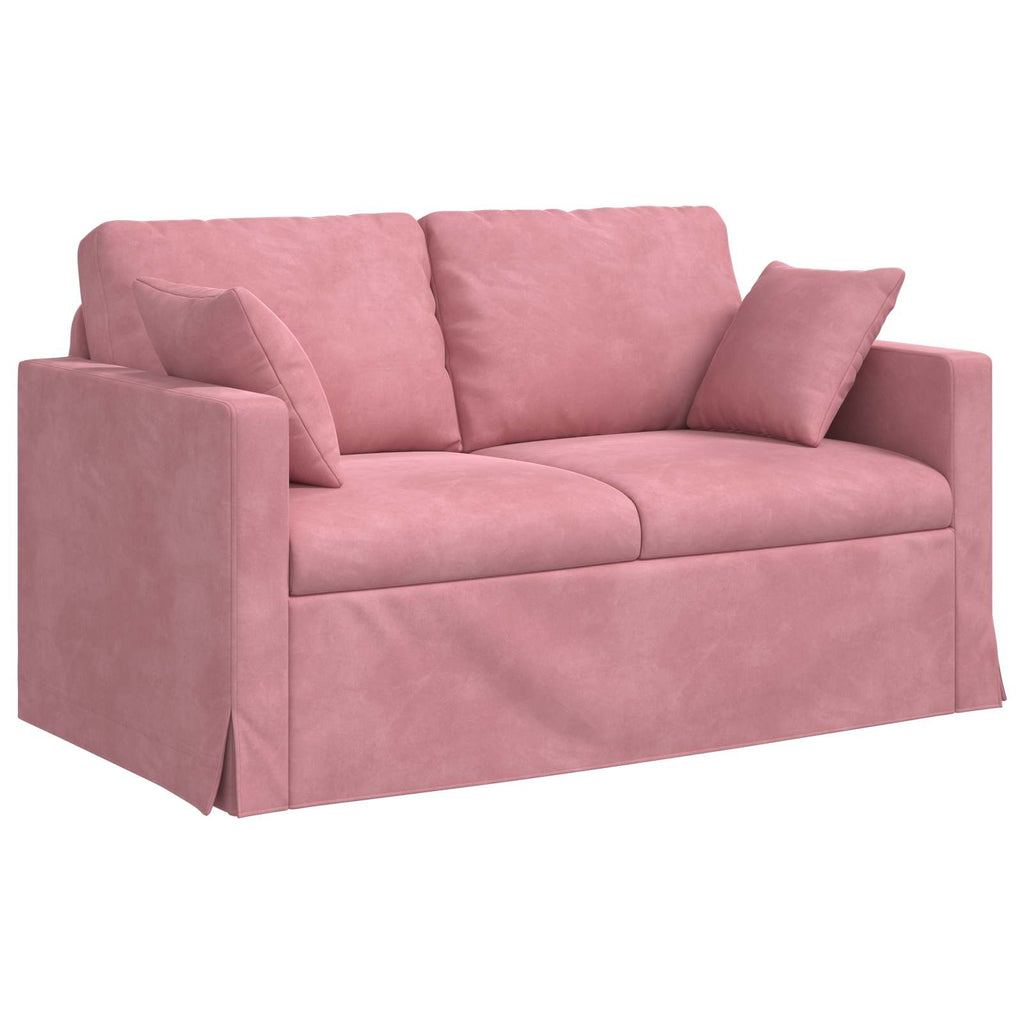 vidaXL Zestaw Sof 2 pcs Różowy 138 x 78 x 80 cm Aksamit