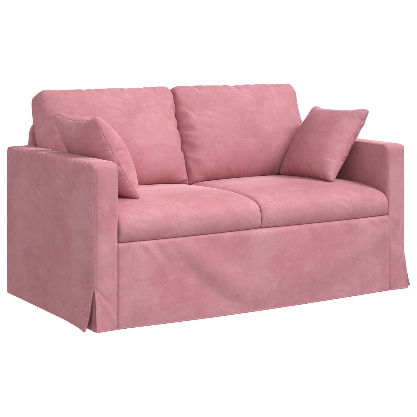 vidaXL Zestaw Sof 2 pcs Różowy 138 x 78 x 80 cm Aksamit