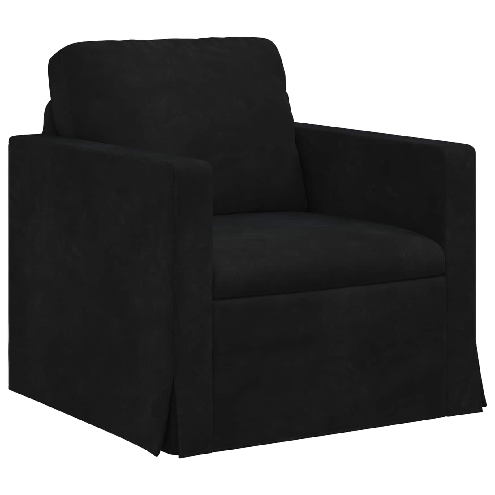 vidaXL Zestaw Sof 2 pcs Czarny 138 x 78 x 80 cm Aksamit