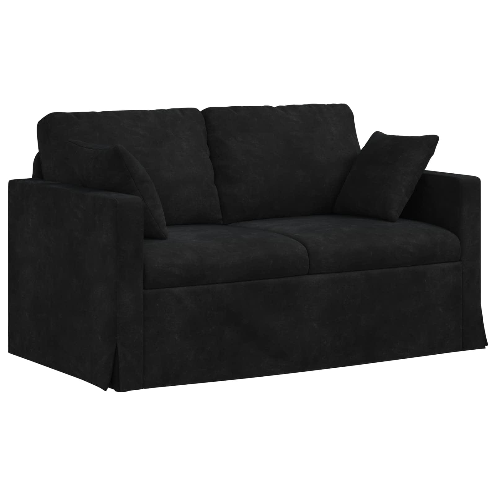 vidaXL Zestaw Sof 2 pcs Czarny 138 x 78 x 80 cm Aksamit