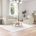 vidaXL Zestaw Sof 2 pcs Kremowy 138 x 78 x 80 cm Aksamit