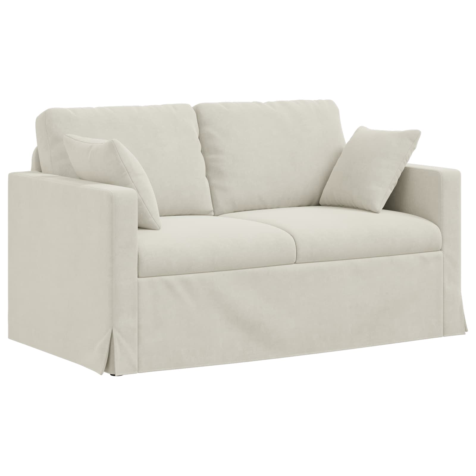 vidaXL Zestaw Sof 2 pcs Kremowy 138 x 78 x 80 cm Aksamit