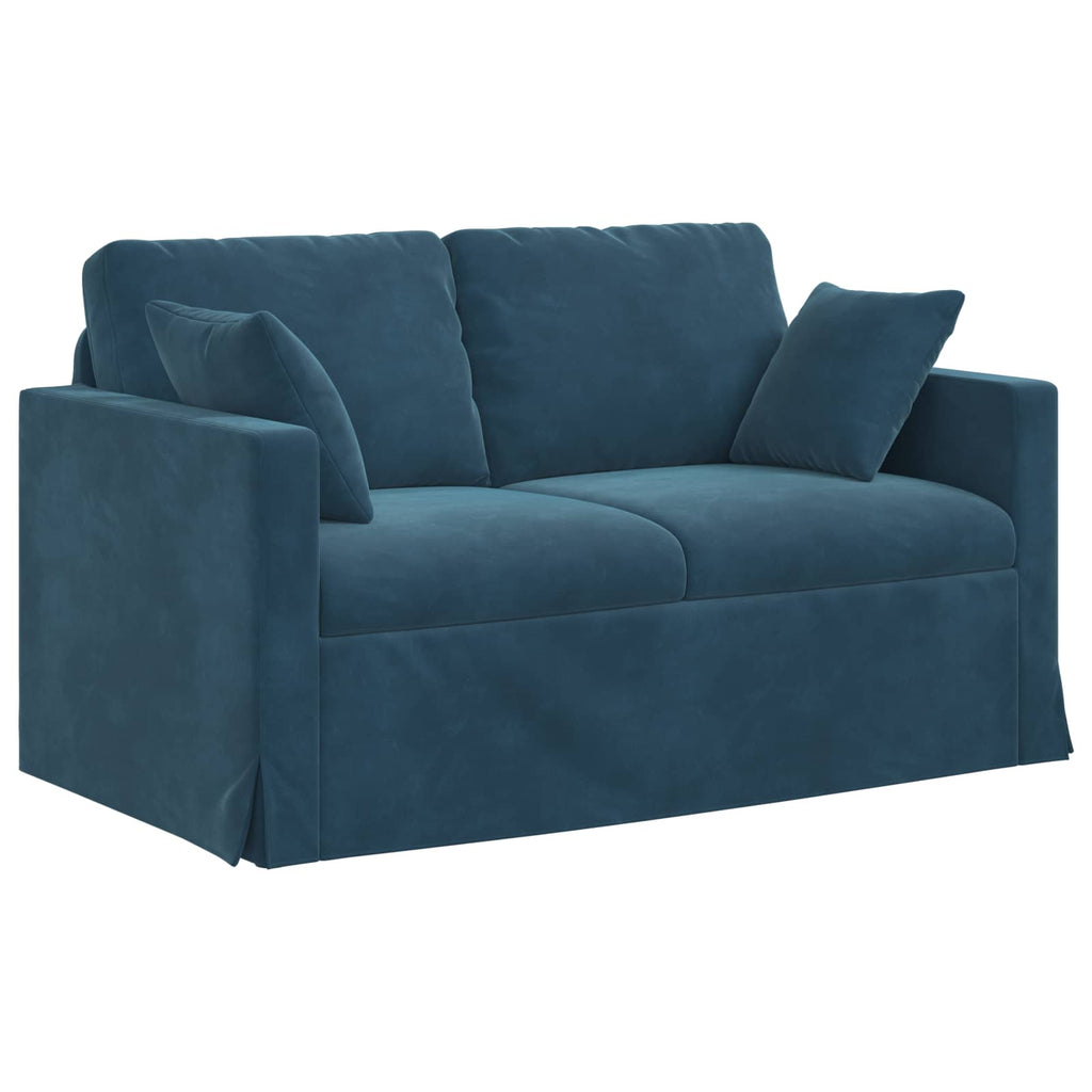 vidaXL Zestaw Sof 2 pcs Niebieski 138 x 78 x 80 cm Aksamit