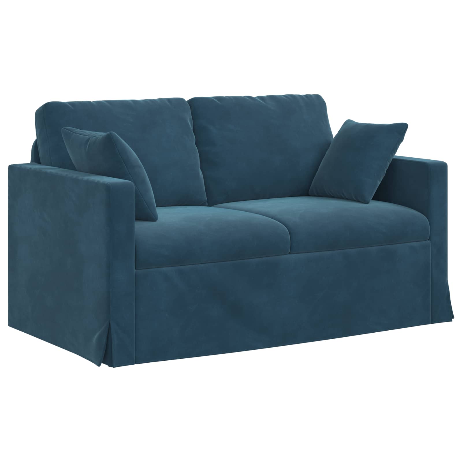 vidaXL Zestaw Sof 2 pcs Niebieski 138 x 78 x 80 cm Aksamit