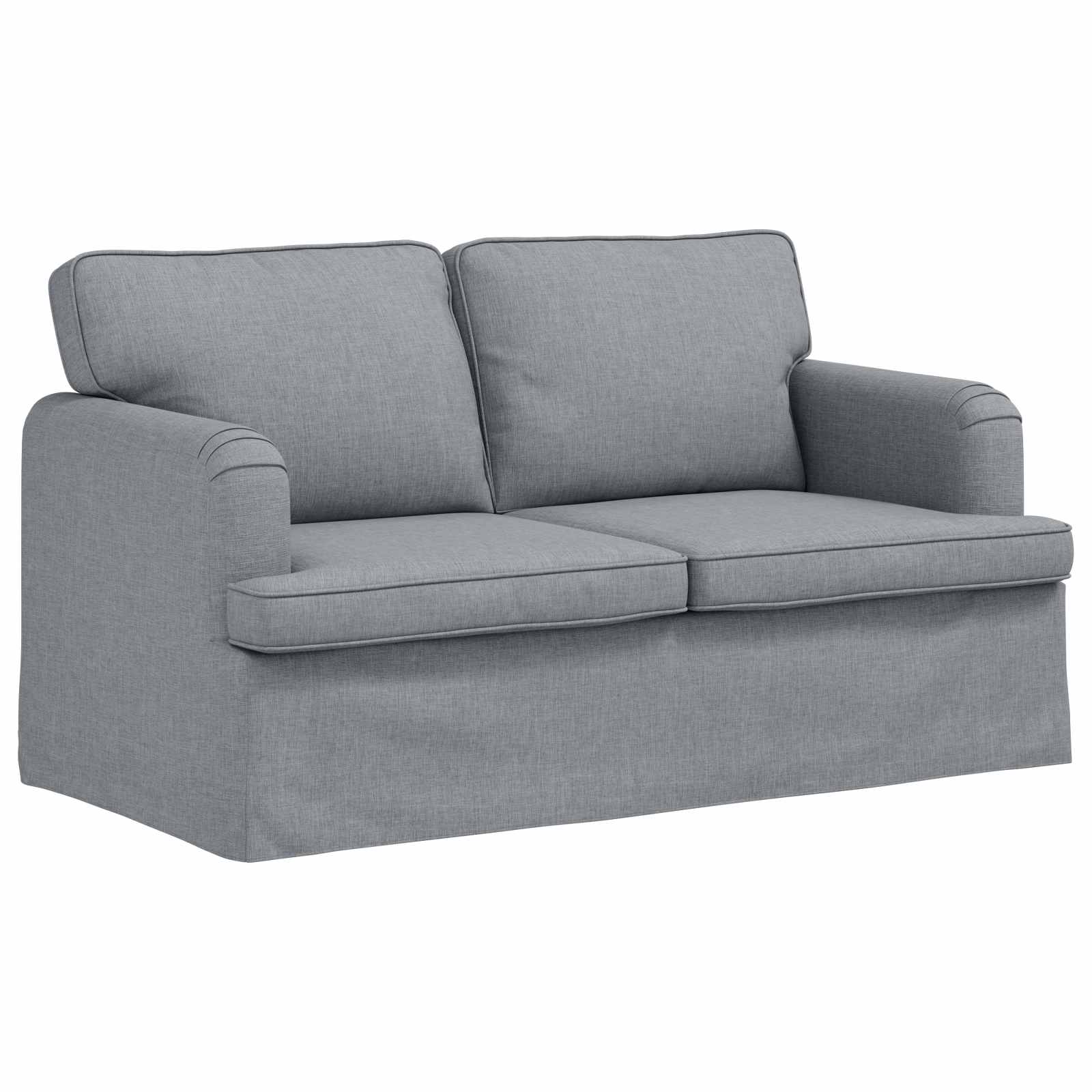 vidaXL Zestaw Sof 2 pcs Jasnoszary 144 x 80 x 85 cm tkanina