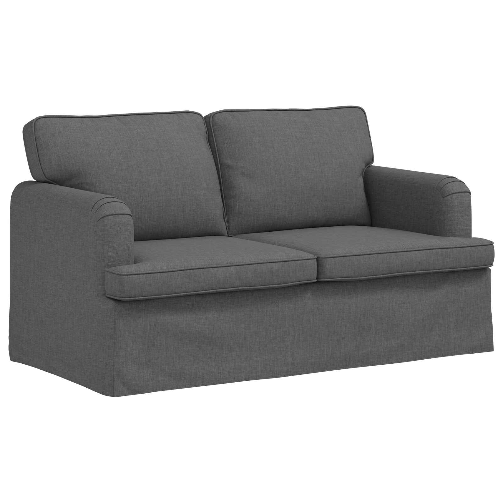 vidaXL Zestaw Sof 2 pcs Ciemnoszary 144 x 80 x 85 cm tkanina