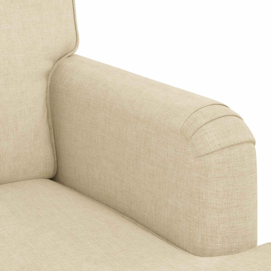 vidaXL Zestaw Sof 2 pcs Kremowy 144 x 80 x 85 cm tkanina