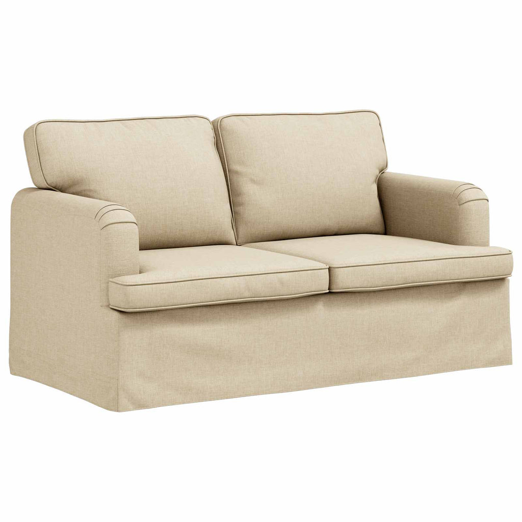 vidaXL Zestaw Sof 2 pcs Kremowy 144 x 80 x 85 cm tkanina