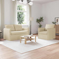 vidaXL Zestaw Sof 2 pcs kremowy 136 x 82 x 85 cm tkanina
