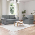 vidaXL Zestaw Sof 2 pcs Jasnoszary 175 x 82 x 80 cm tkanina