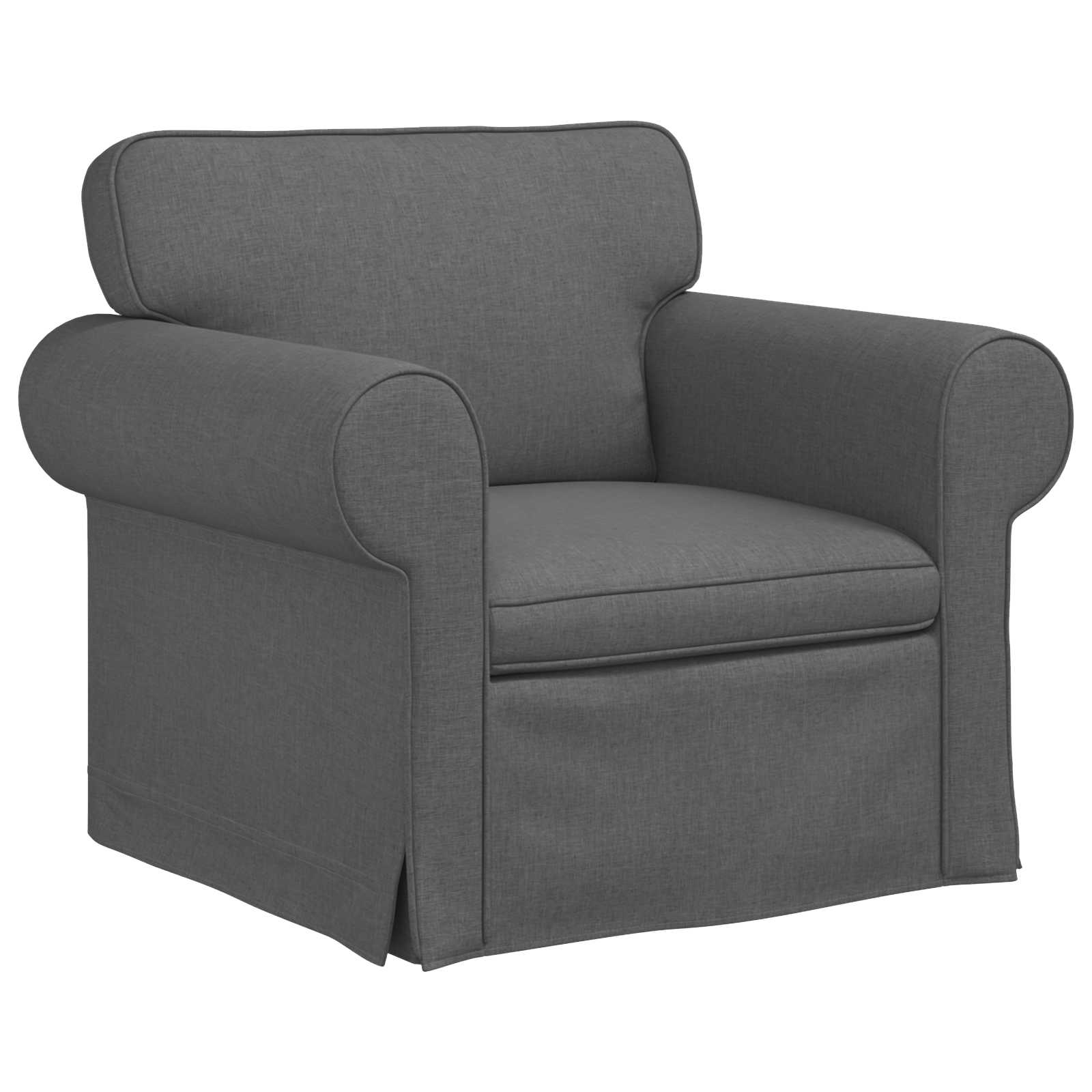 vidaXL Zestaw Sof 2 pcs Ciemnoszary 175 x 82 x 80 cm tkanina