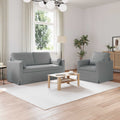 vidaXL Zestaw Sof 2 pcs Jasnoszary 158 x 78 x 80 cm tkanina