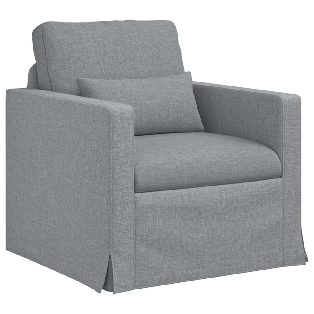 vidaXL Zestaw Sof 2 pcs Jasnoszary 158 x 78 x 80 cm tkanina