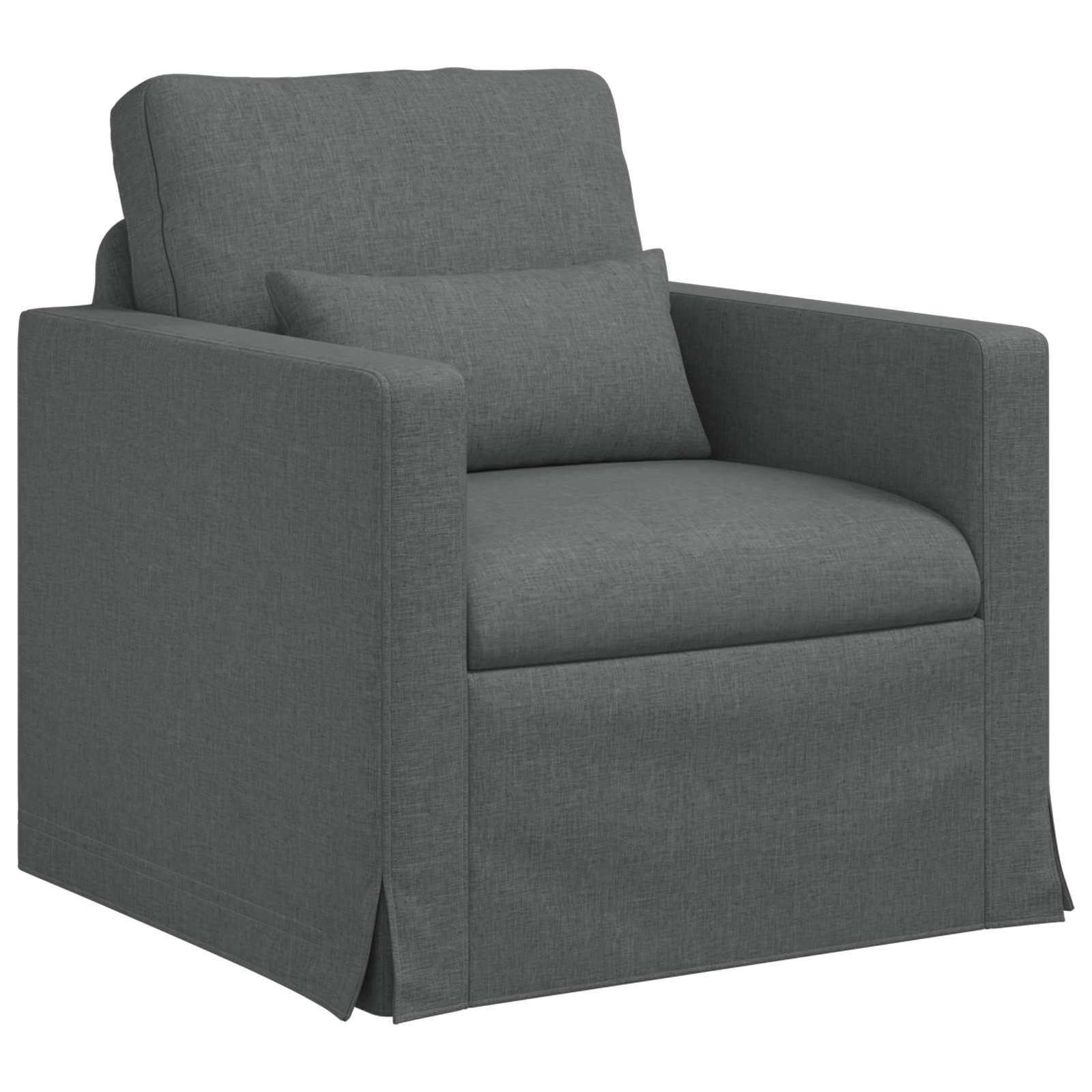 vidaXL Zestaw Sof 2 pcs Ciemnoszary 158 x 78 x 80 cm tkanina