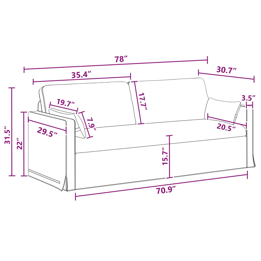 vidaXL Zestaw Sof 2 pcs Ciemnoszary 158 x 78 x 80 cm tkanina