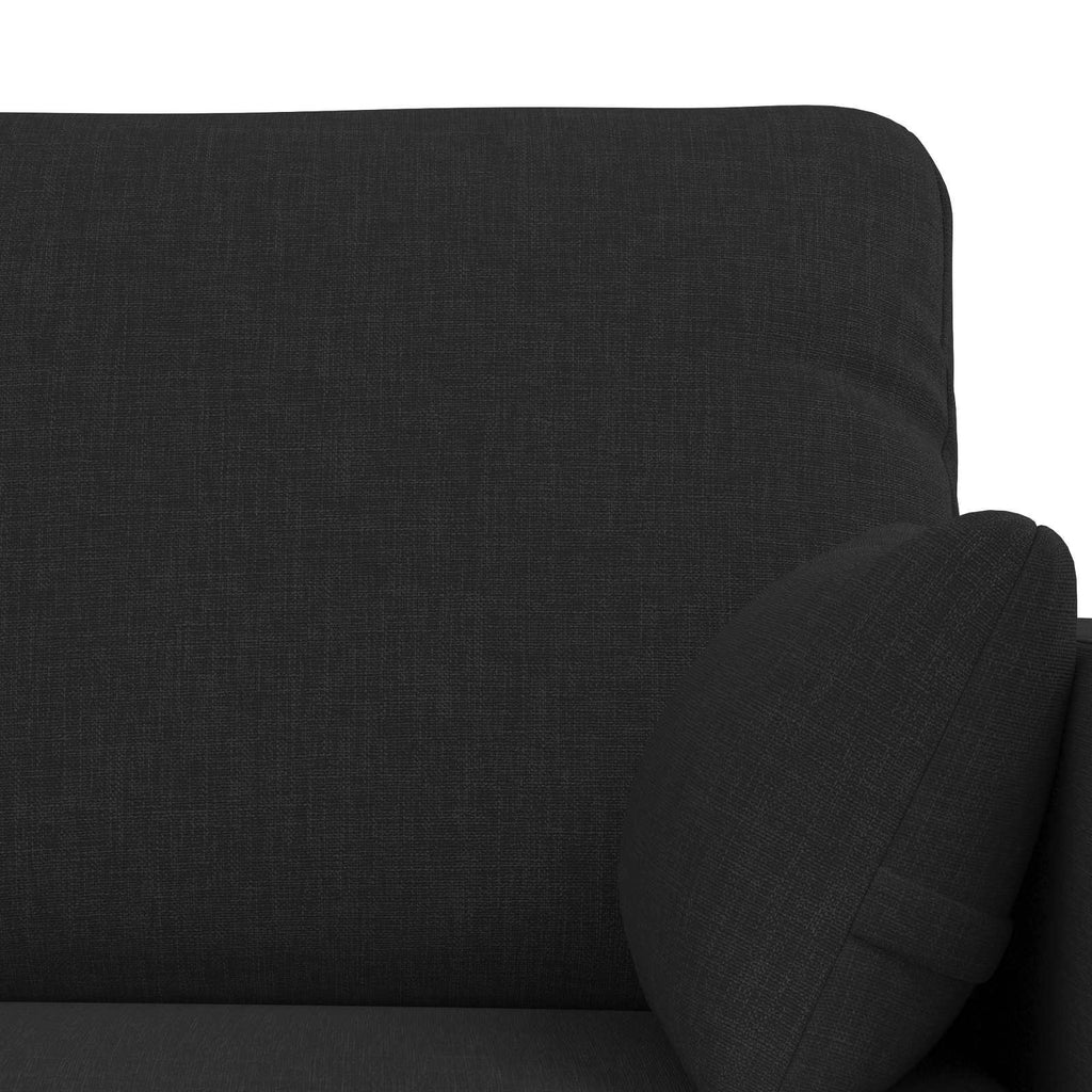 vidaXL Zestaw Sof 2 pcs Czarny 158 x 78 x 80 cm tkanina