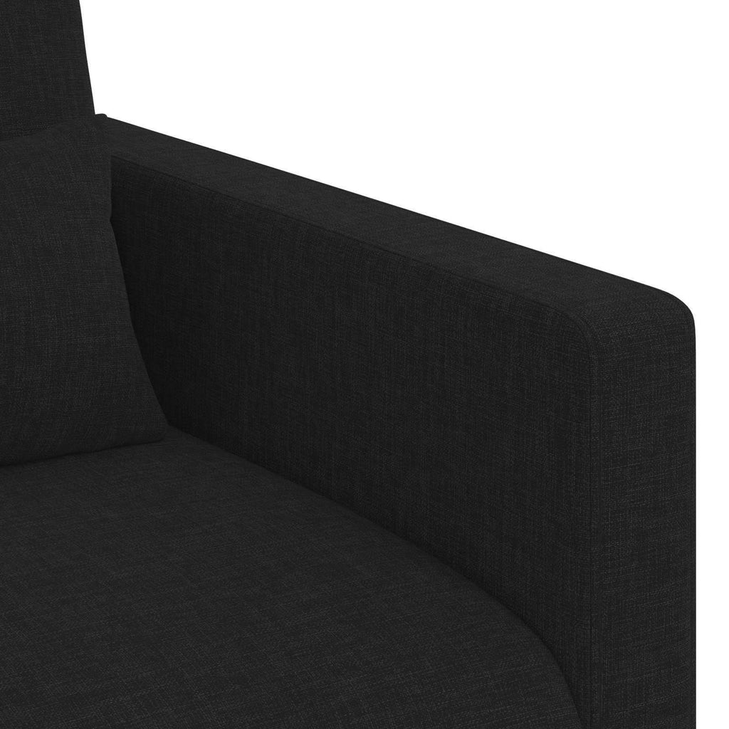 vidaXL Zestaw Sof 2 pcs Czarny 158 x 78 x 80 cm tkanina