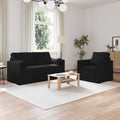 vidaXL Zestaw Sof 2 pcs Czarny 158 x 78 x 80 cm tkanina