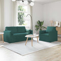 vidaXL Zestaw Sof 2 pcs Ciemna zieleń 158 x 78 x 80 cm tkanina