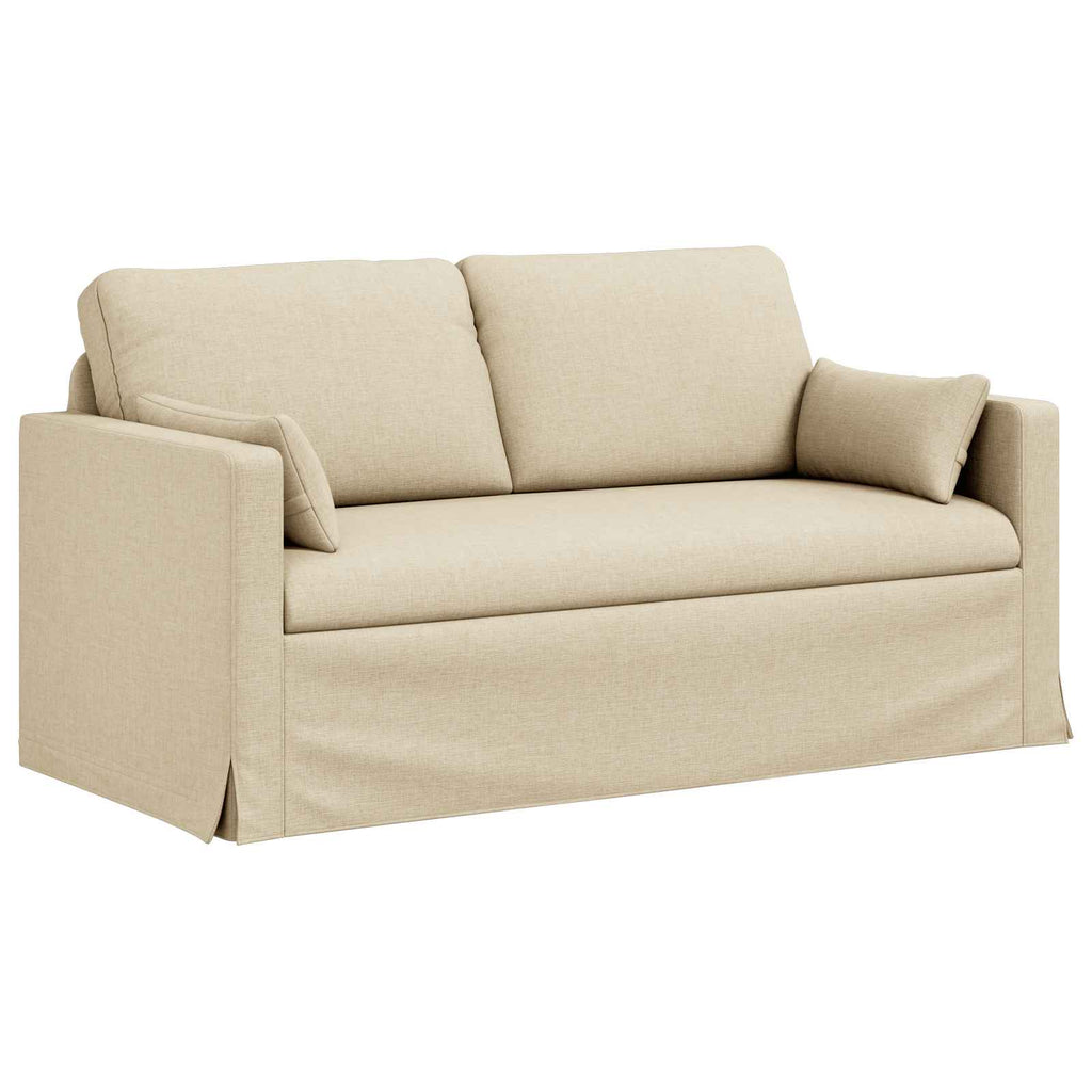 vidaXL Zestaw Sof 2 pcs Kremowy 158 x 78 x 80 cm tkanina