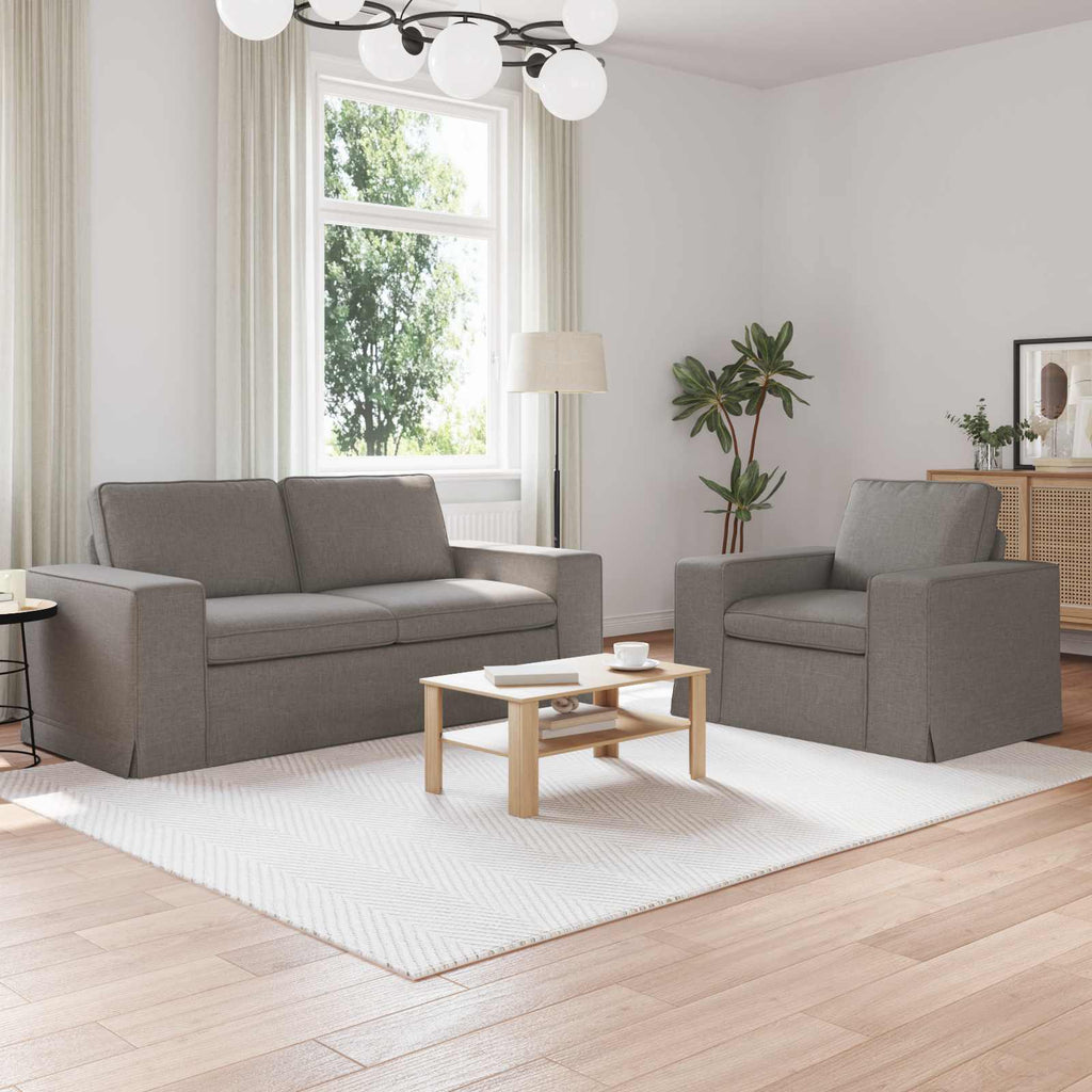 vidaXL Zestaw Sof 2 pcs Ciemnoszary 182 x 80 x 82 cm tkanina