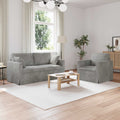 vidaXL Zestaw Sof 2 pcs Jasnoszary 158 x 78 x 80 cm Aksamit