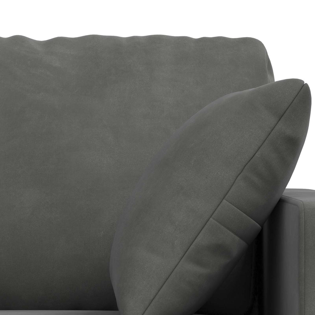 vidaXL Zestaw Sof 2 pcs Ciemnoszary 158 x 78 x 80 cm Aksamit