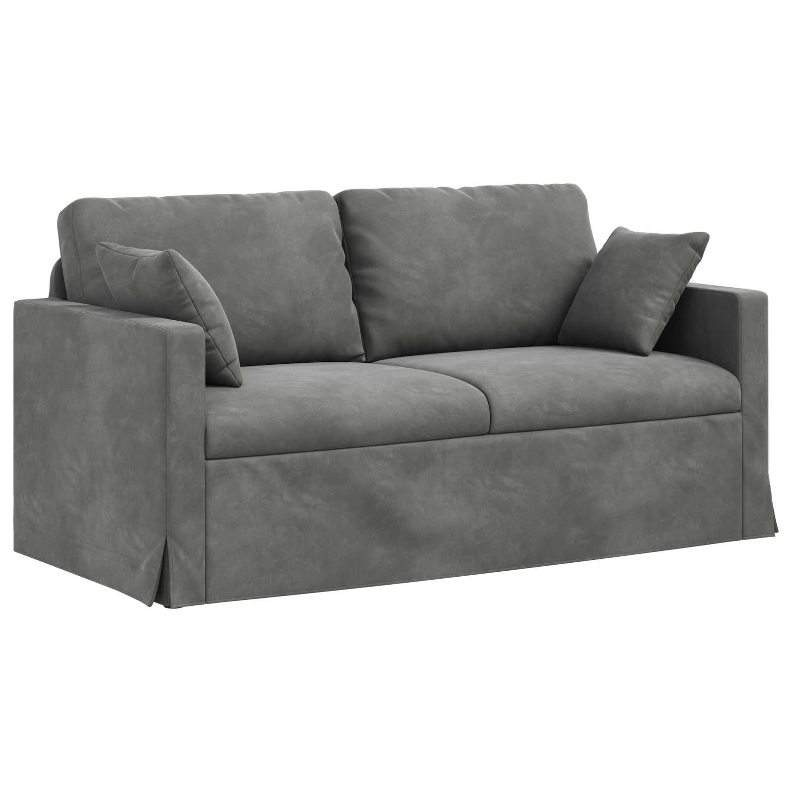 vidaXL Zestaw Sof 2 pcs Ciemnoszary 158 x 78 x 80 cm Aksamit
