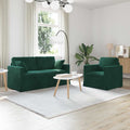 vidaXL Zestaw Sof 2 pcs Ciemna zieleń 158 x 78 x 80 cm Aksamit