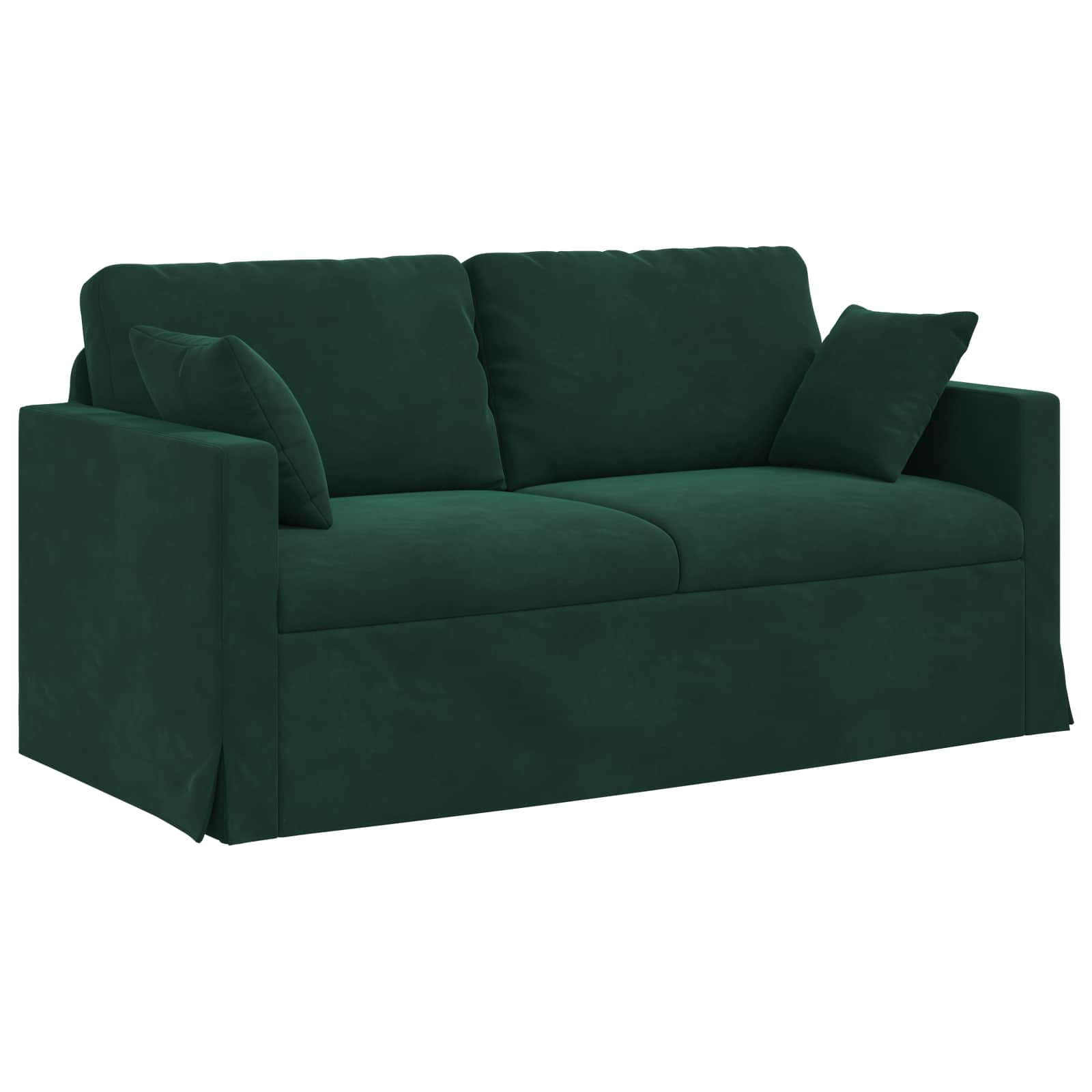 vidaXL Zestaw Sof 2 pcs Ciemna zieleń 158 x 78 x 80 cm Aksamit