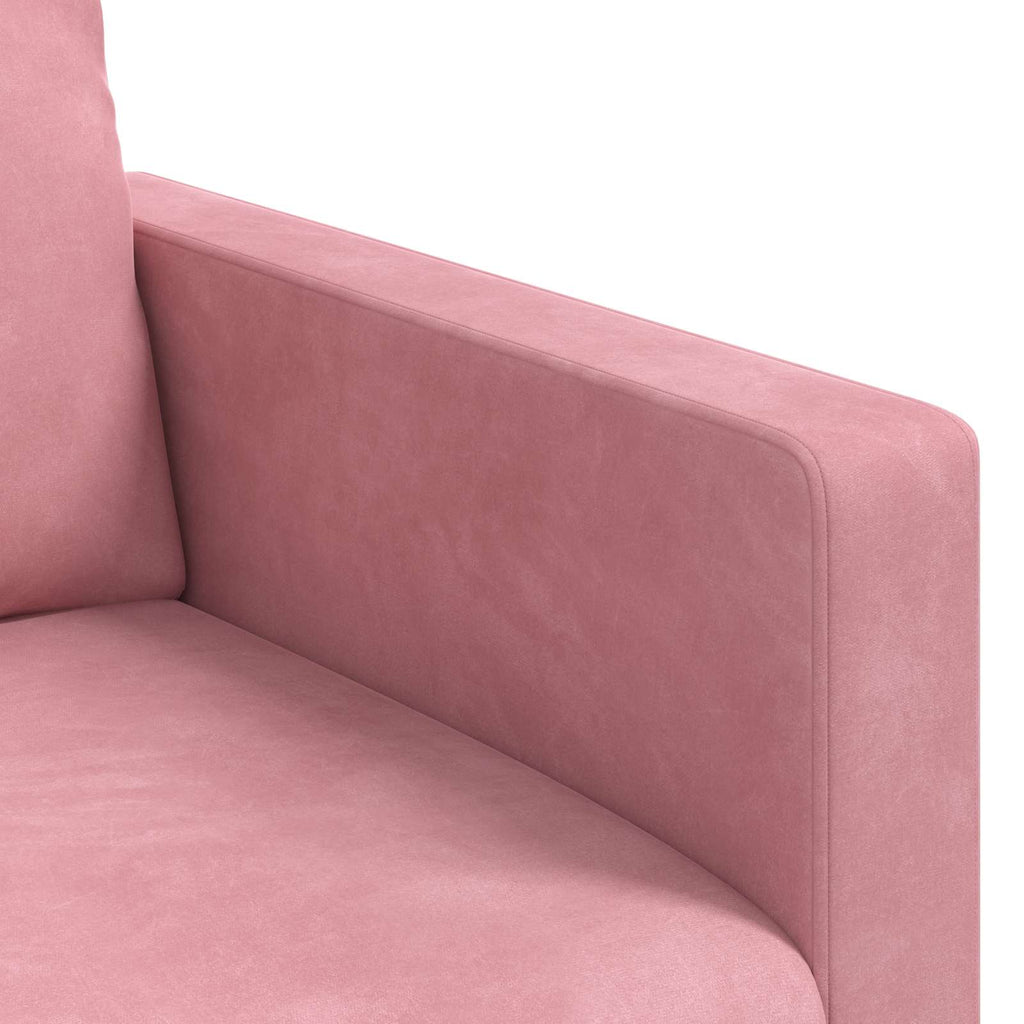 vidaXL Zestaw Sof 2 pcs Różowy 158 x 78 x 80 cm Aksamit