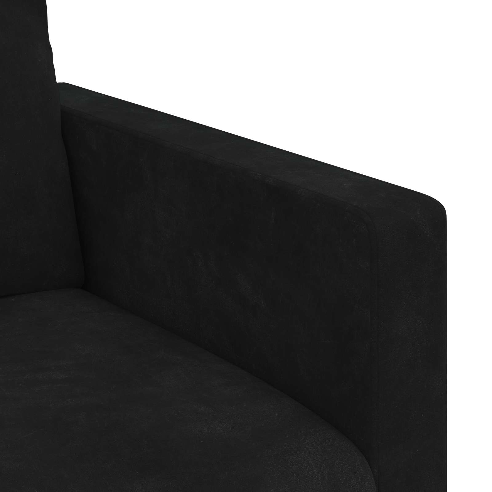 vidaXL Zestaw Sof 2 pcs Czarny 158 x 78 x 80 cm Aksamit