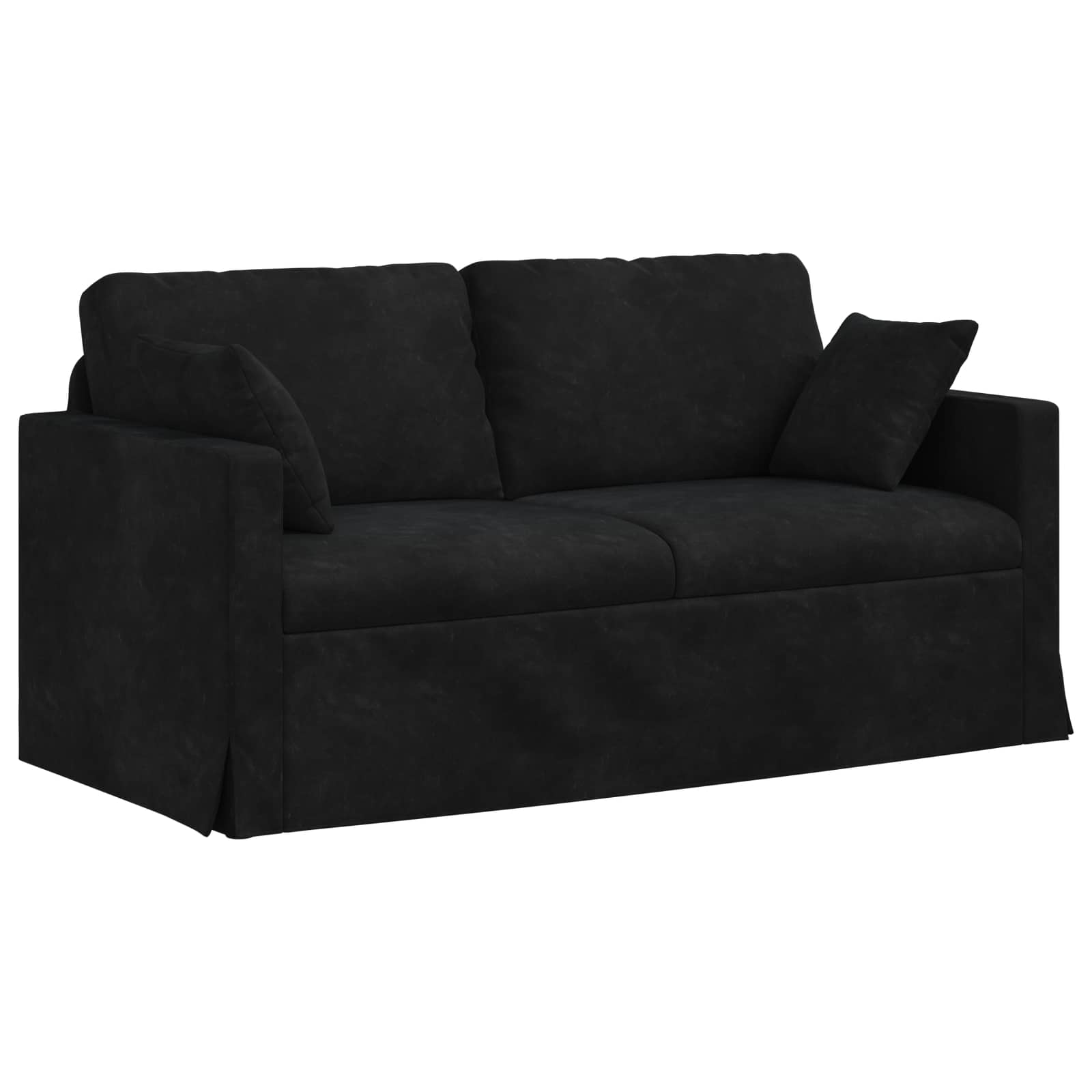 vidaXL Zestaw Sof 2 pcs Czarny 158 x 78 x 80 cm Aksamit