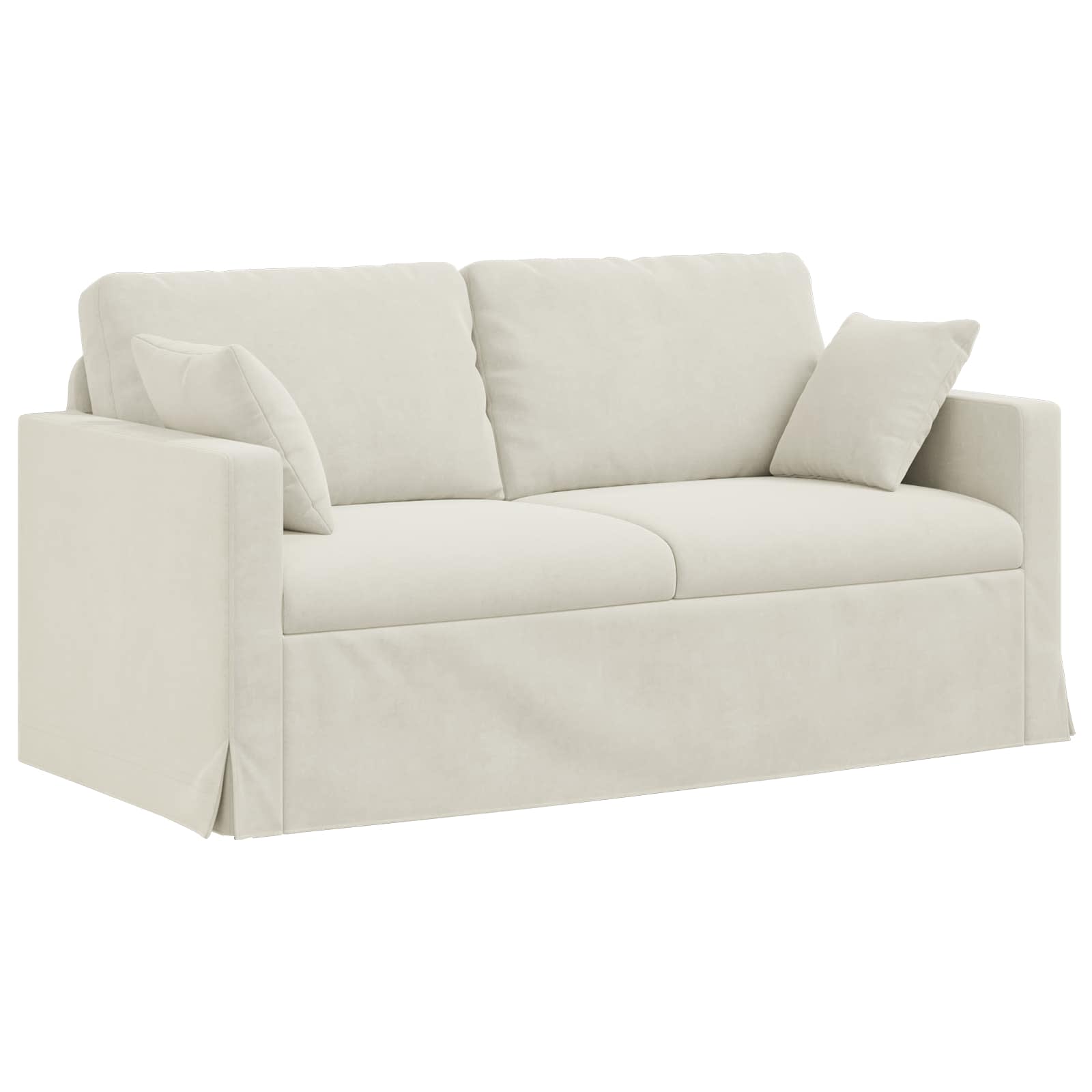 vidaXL Zestaw Sof 2 pcs Kremowy 158 x 78 x 80 cm Aksamit