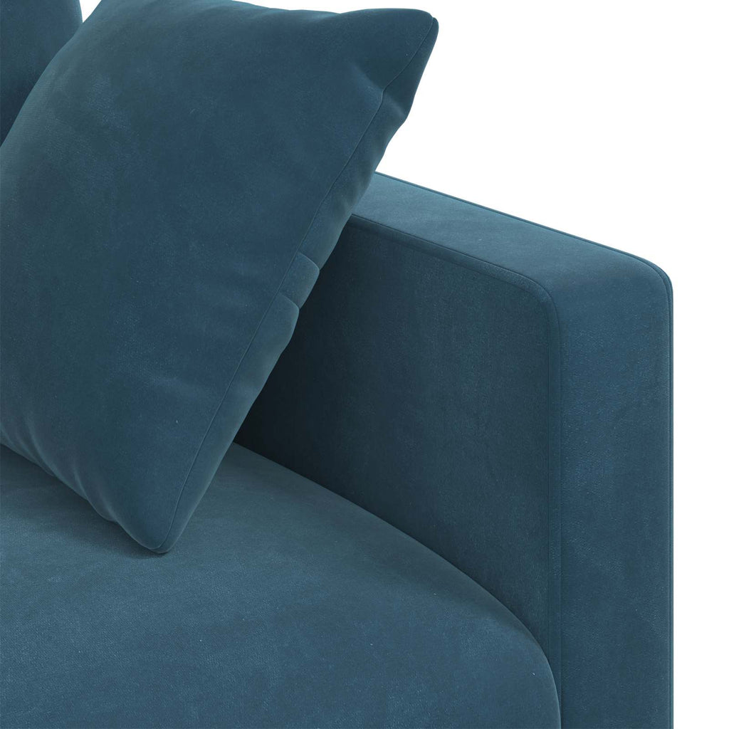 vidaXL Zestaw Sof 2 pcs Niebieski 158 x 78 x 80 cm Aksamit
