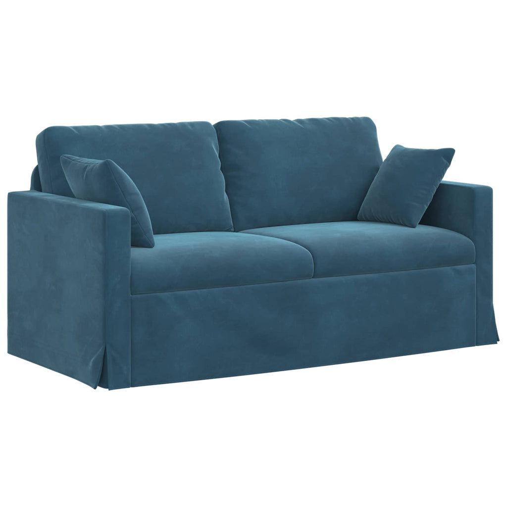 vidaXL Zestaw Sof 2 pcs Niebieski 158 x 78 x 80 cm Aksamit