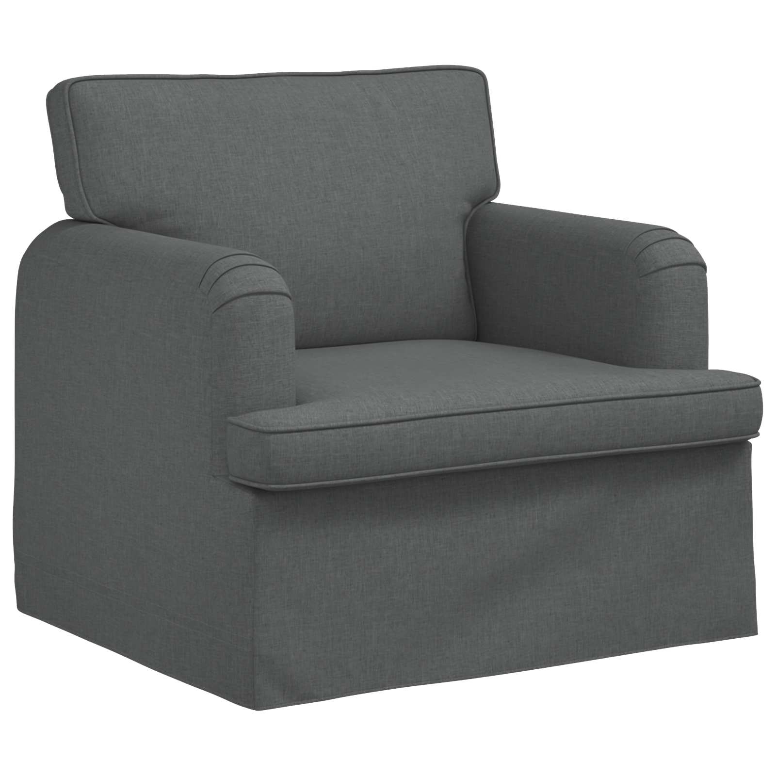 vidaXL Zestaw Sof 2 pcs Ciemnoszary 162 x 80 x 85 cm tkanina