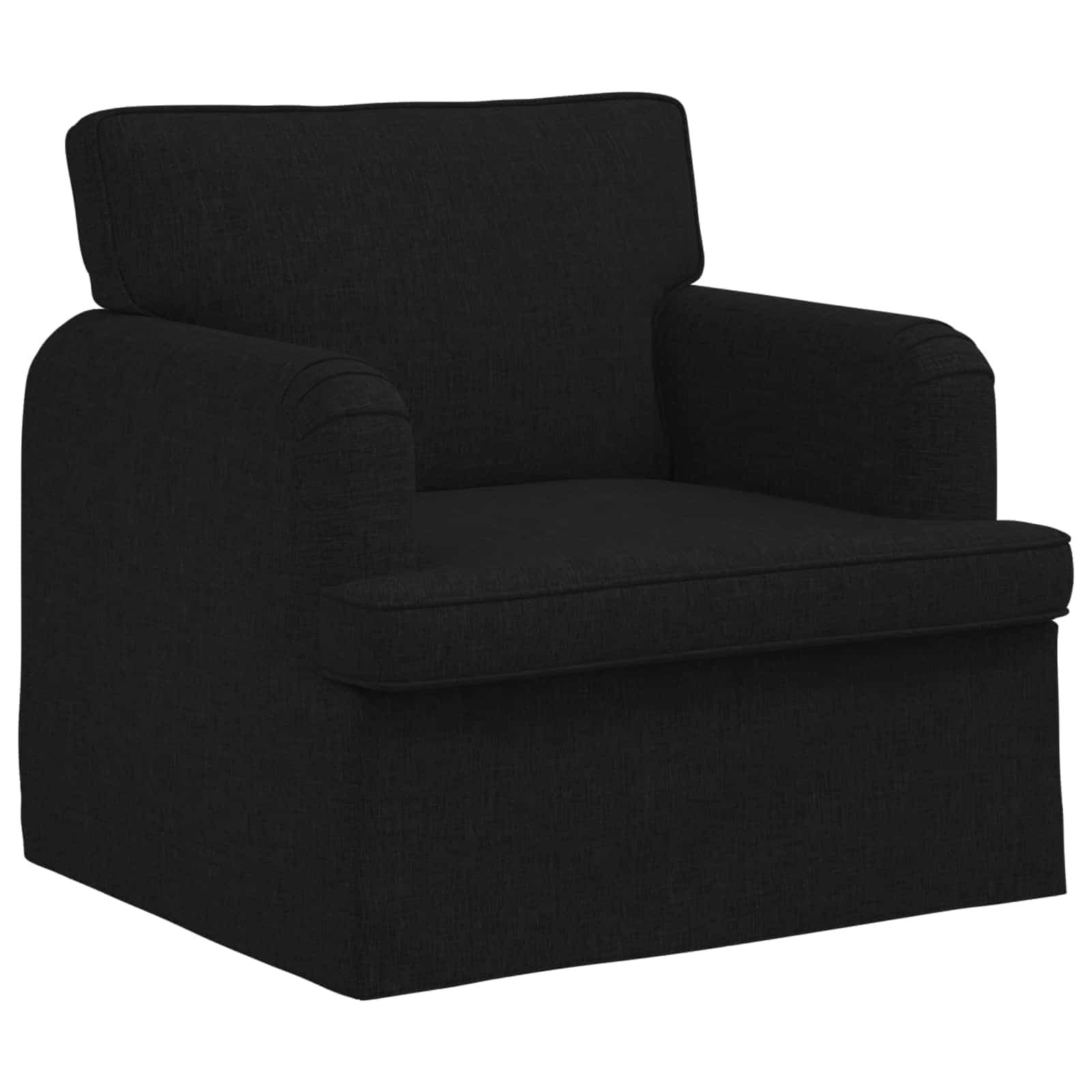 vidaXL Zestaw Sof 2 pcs Czarny 162 x 80 x 85 cm tkanina
