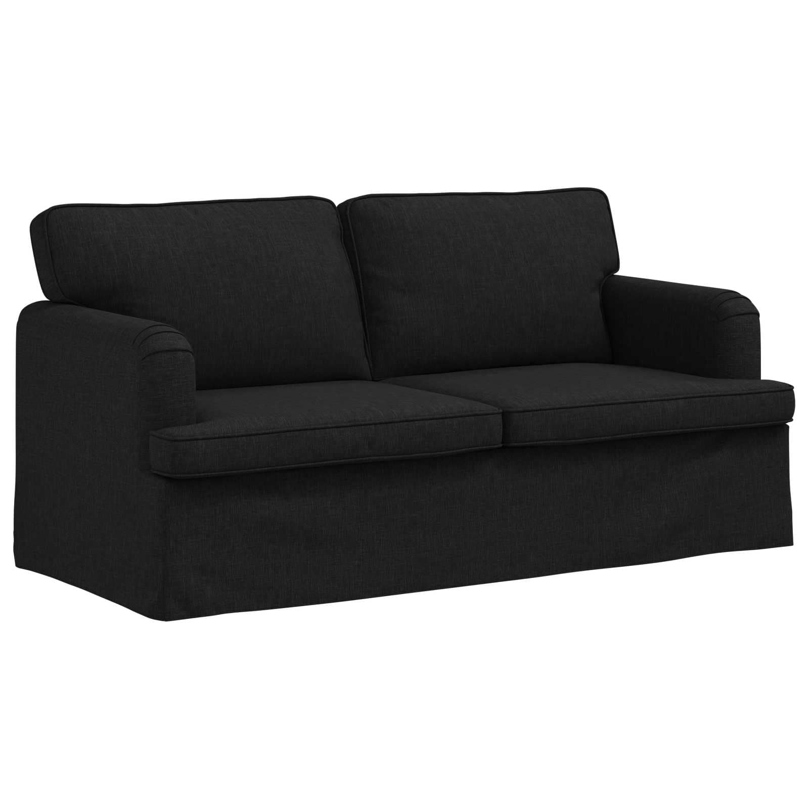 vidaXL Zestaw Sof 2 pcs Czarny 162 x 80 x 85 cm tkanina
