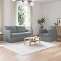 vidaXL Zestaw Sof 2 pcs jasnoszary 156 x 82 x 85 cm tkanina