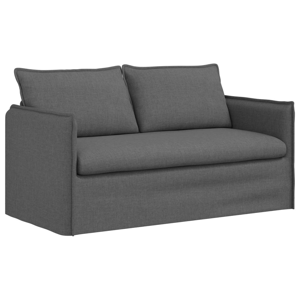 vidaXL Zestaw Sof 2 pcs ciemnoszary 156 x 82 x 85 cm tkanina