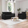vidaXL Zestaw Sof 2 pcs Czarny 156 x 82 x 85 cm tkanina