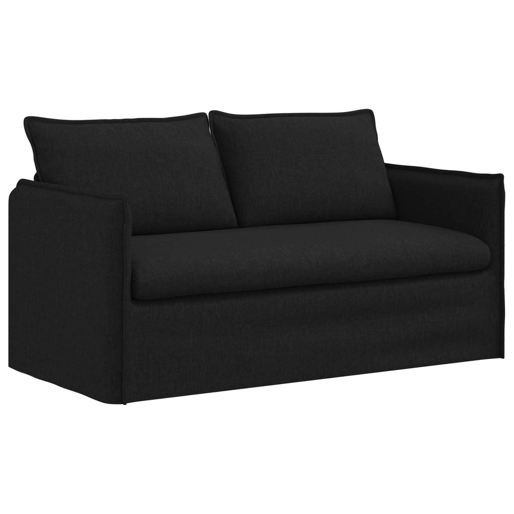 vidaXL Zestaw Sof 2 pcs Czarny 156 x 82 x 85 cm tkanina