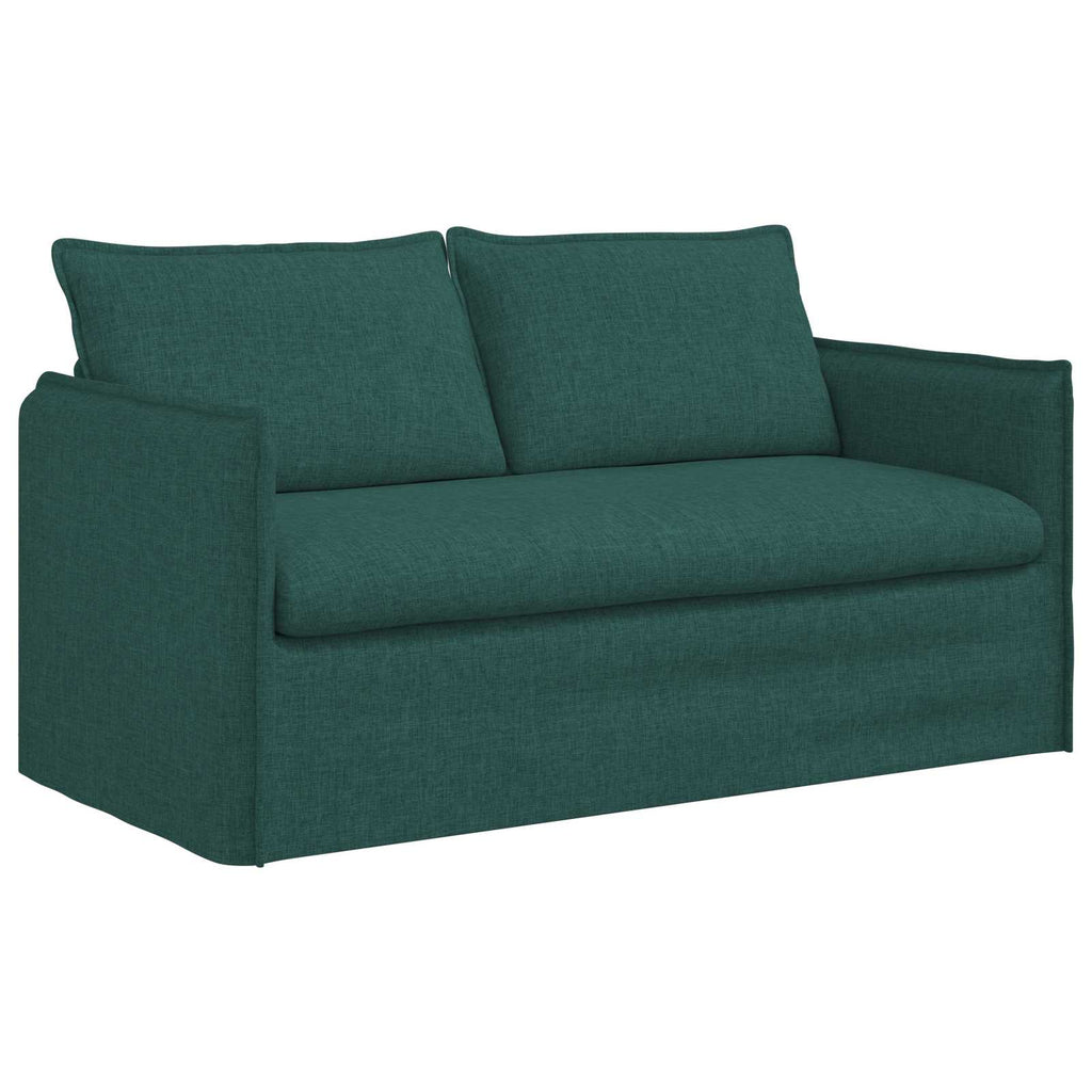 vidaXL Zestaw Sof 2 pcs Ciemnozielony 156 x 82 x 85 cm tkanina