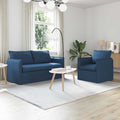 vidaXL Zestaw Sof 2 pcs niebieski 156 x 82 x 85 cm tkanina
