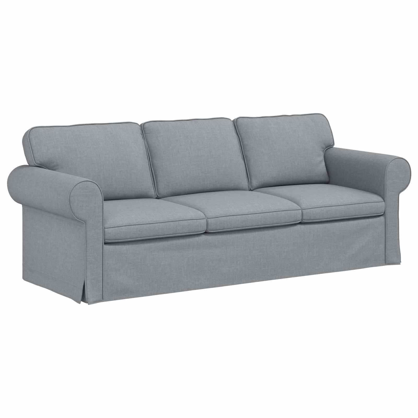 vidaXL Zestaw Sof 2 pcs Jasnoszary 215 x 82 x 80 cm tkanina