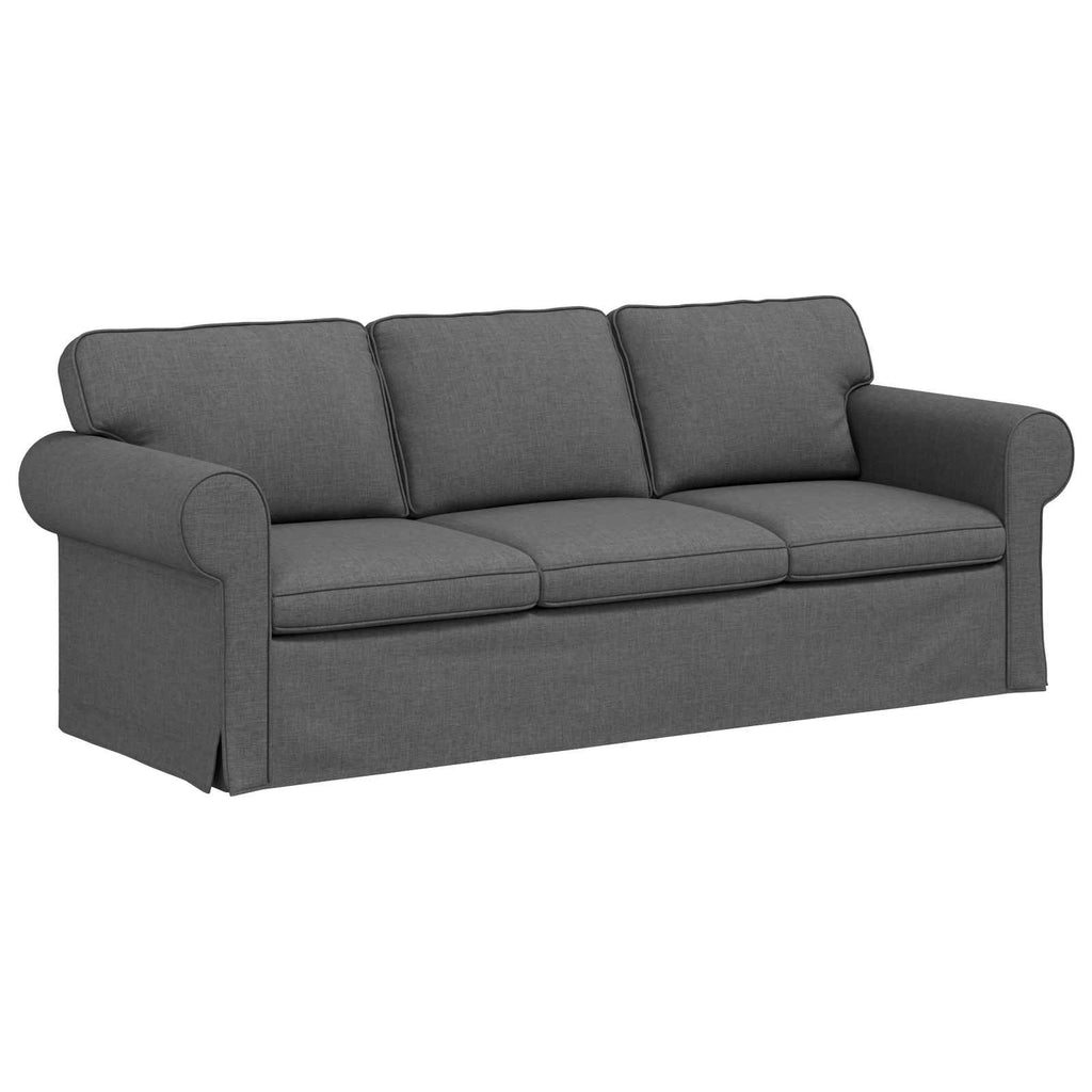 vidaXL Zestaw Sof 2 pcs Ciemnoszary 215 x 82 x 80 cm tkanina